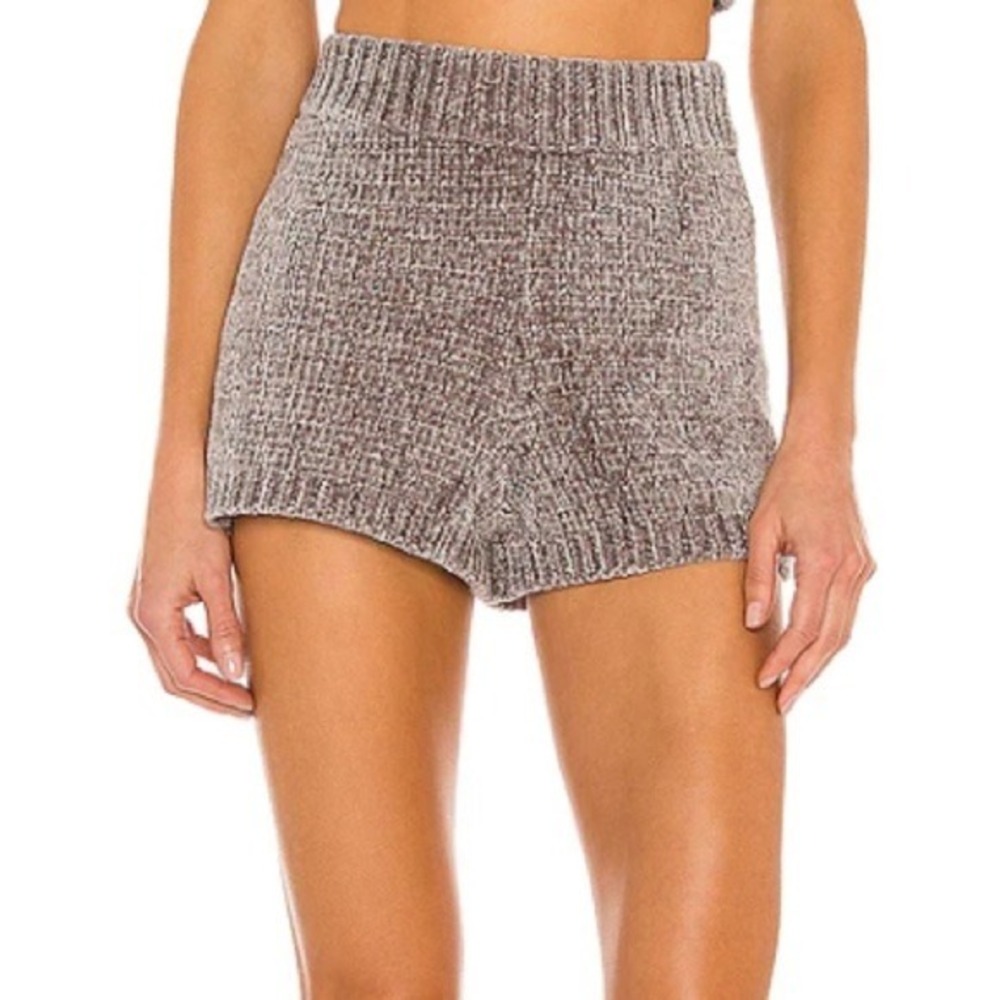 Denitza majorelle knit high rise comfy soft shorts revolve
